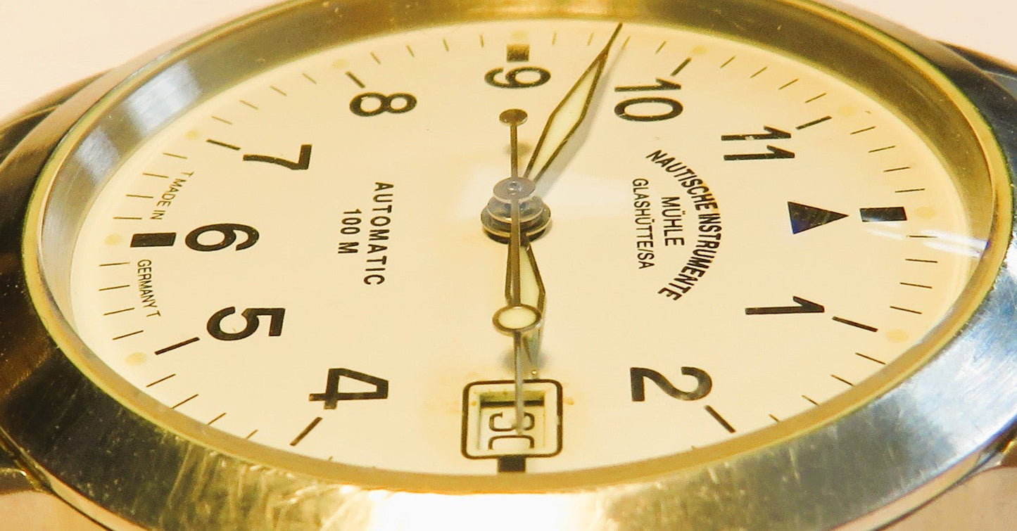 Orig Mühle Glashütte Nautische Instrumente Marine Chronometer Automatik M1 - 26 - 30 - Sammler - Uhren