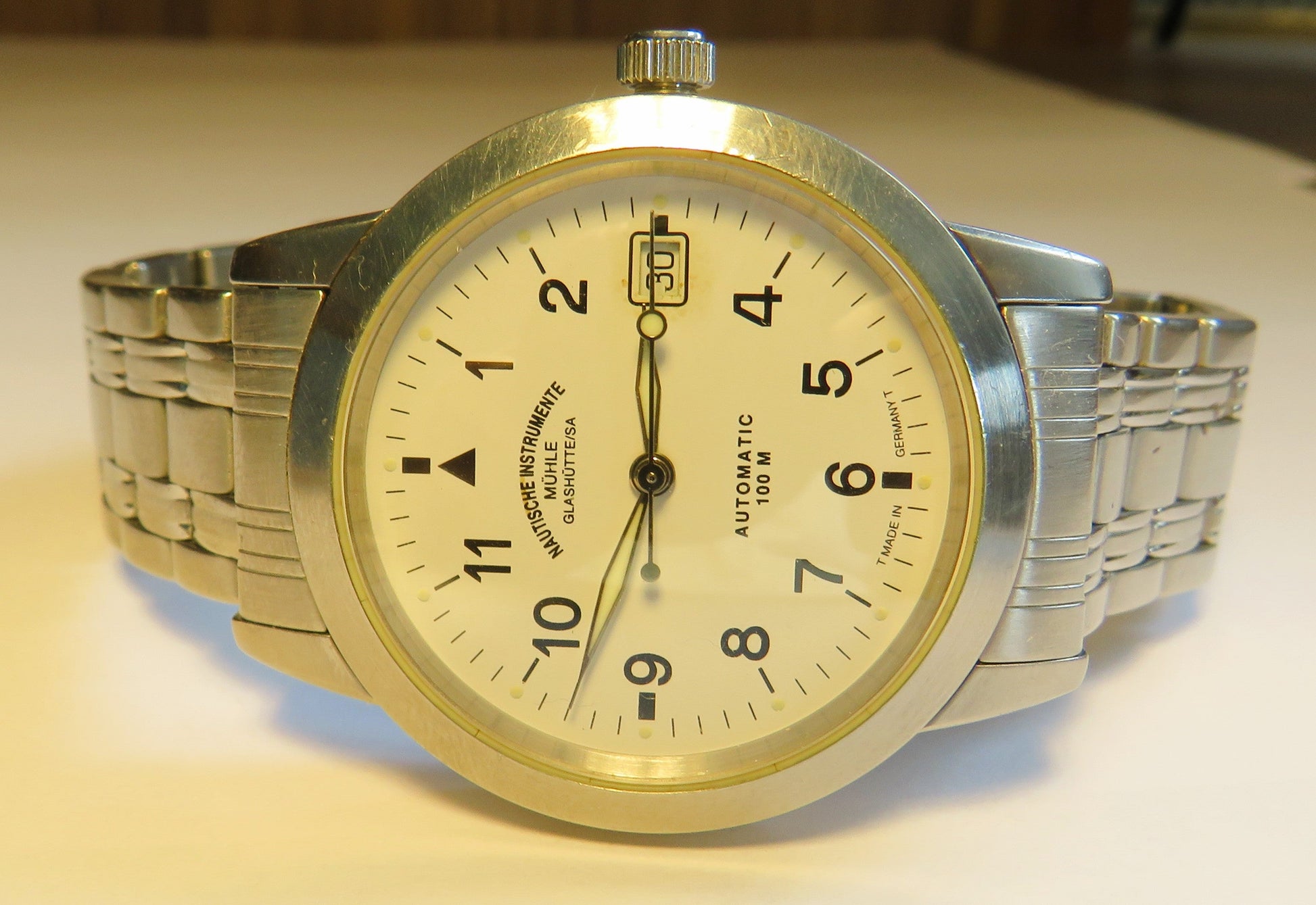 Orig Mühle Glashütte Nautische Instrumente Marine Chronometer Automatik M1 - 26 - 30 - Sammler - Uhren