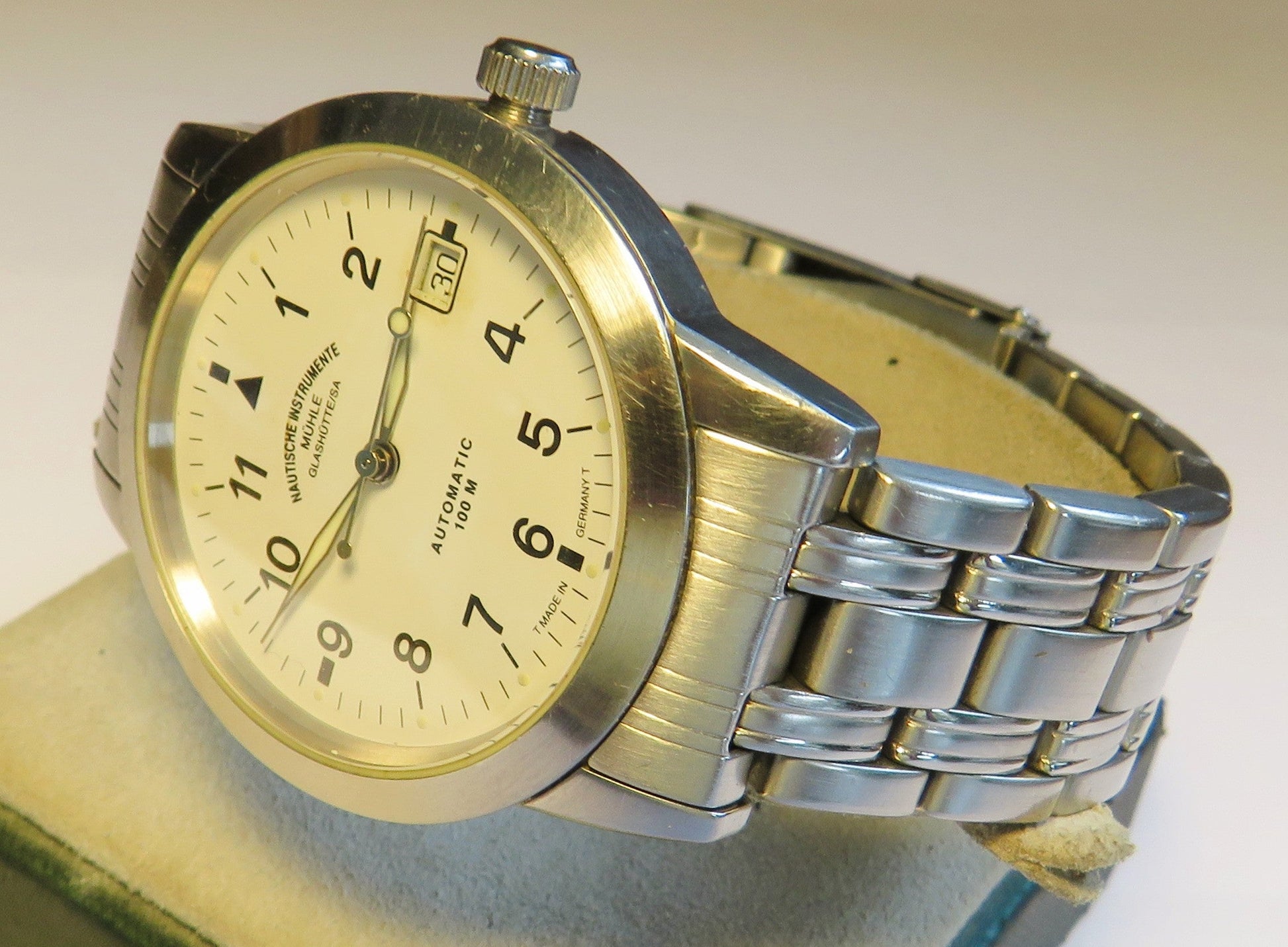 Orig Mühle Glashütte Nautische Instrumente Marine Chronometer Automatik M1 - 26 - 30 - Sammler - Uhren