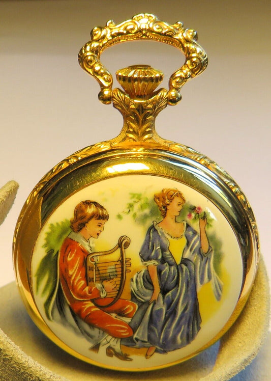 Orig. Reuge Prunk Taschenuhr Musik Walzen Spielwerk - funktioniert - Sammler - Uhren