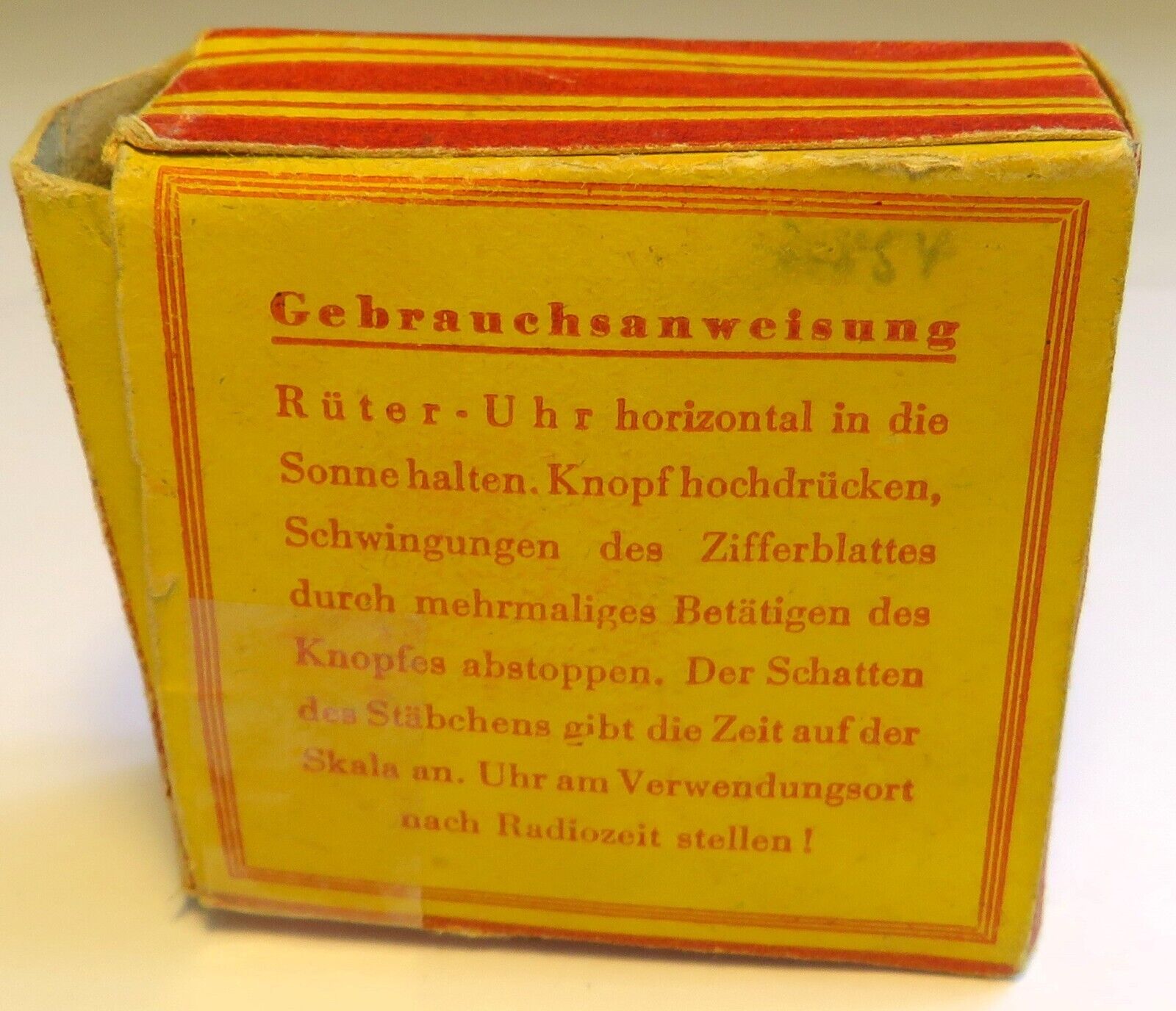 Orig. Sonnenuhr Dr. Rüter Berlin 1946 Fullset: OVP + Bedienungsanleitung antik - Sammler - Uhren