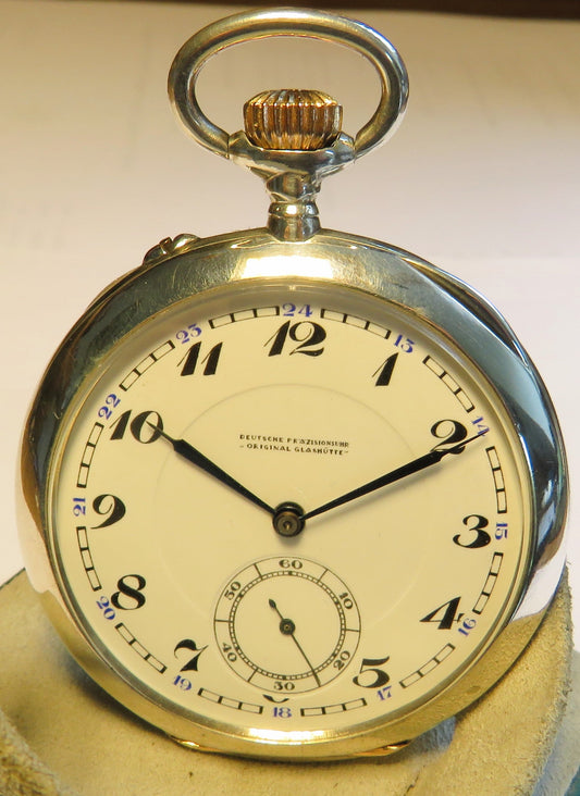 Original Präzisions Uhrenfabrik Glashütte Ernst Kasiske Herren TU 900 Silber - Sammler - Uhren