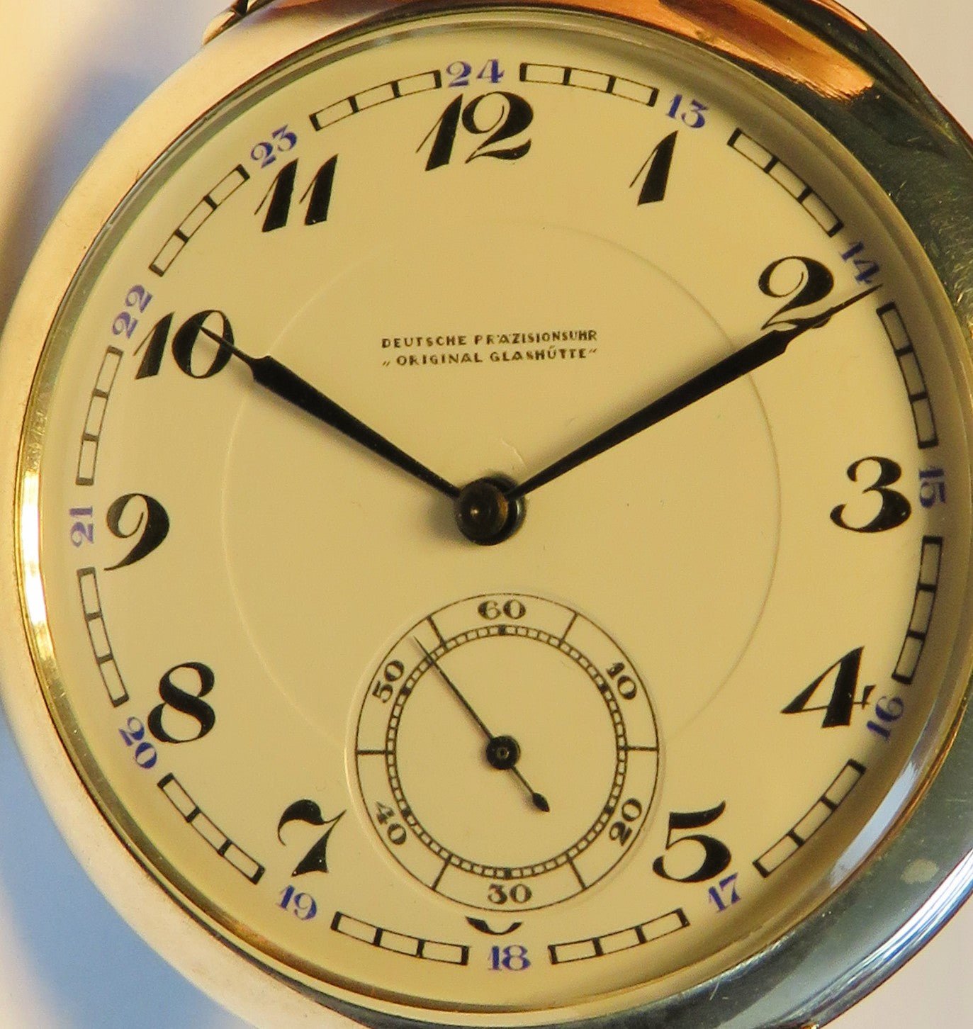 Original Präzisions Uhrenfabrik Glashütte Ernst Kasiske Herren TU 900 Silber - Sammler - Uhren