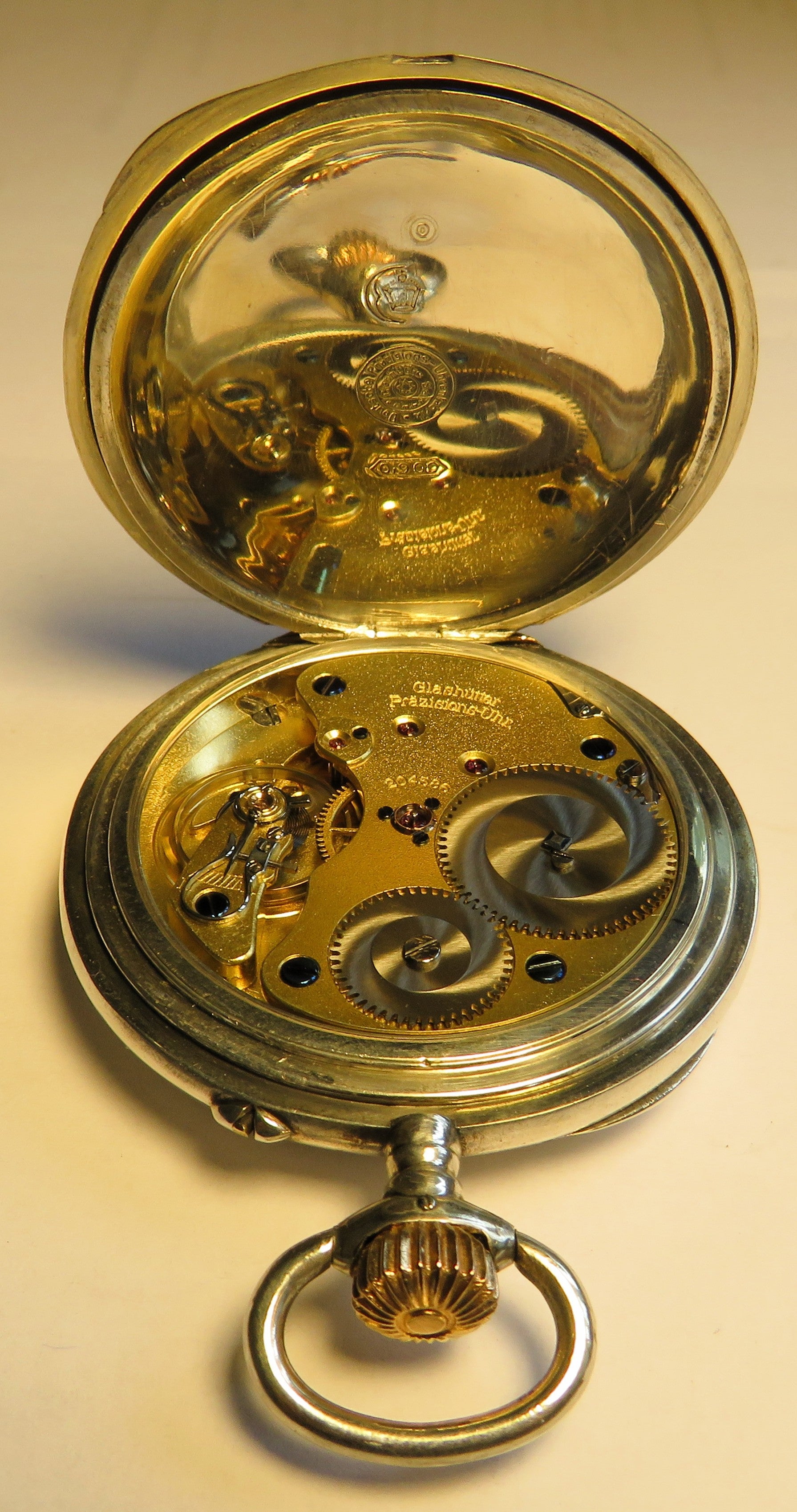 Original Präzisions Uhrenfabrik Glashütte Ernst Kasiske Herren TU 900 Silber - Sammler - Uhren
