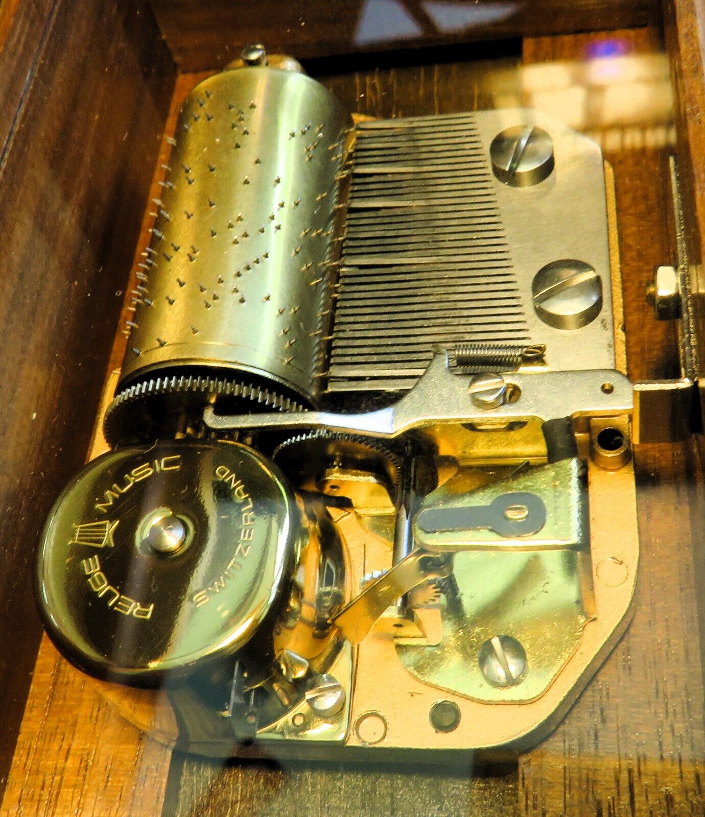 Original Reuge Walzenspieluhr "die Forelle" Musik Walzen Spielwerk funktioniert - Sammler - Uhren