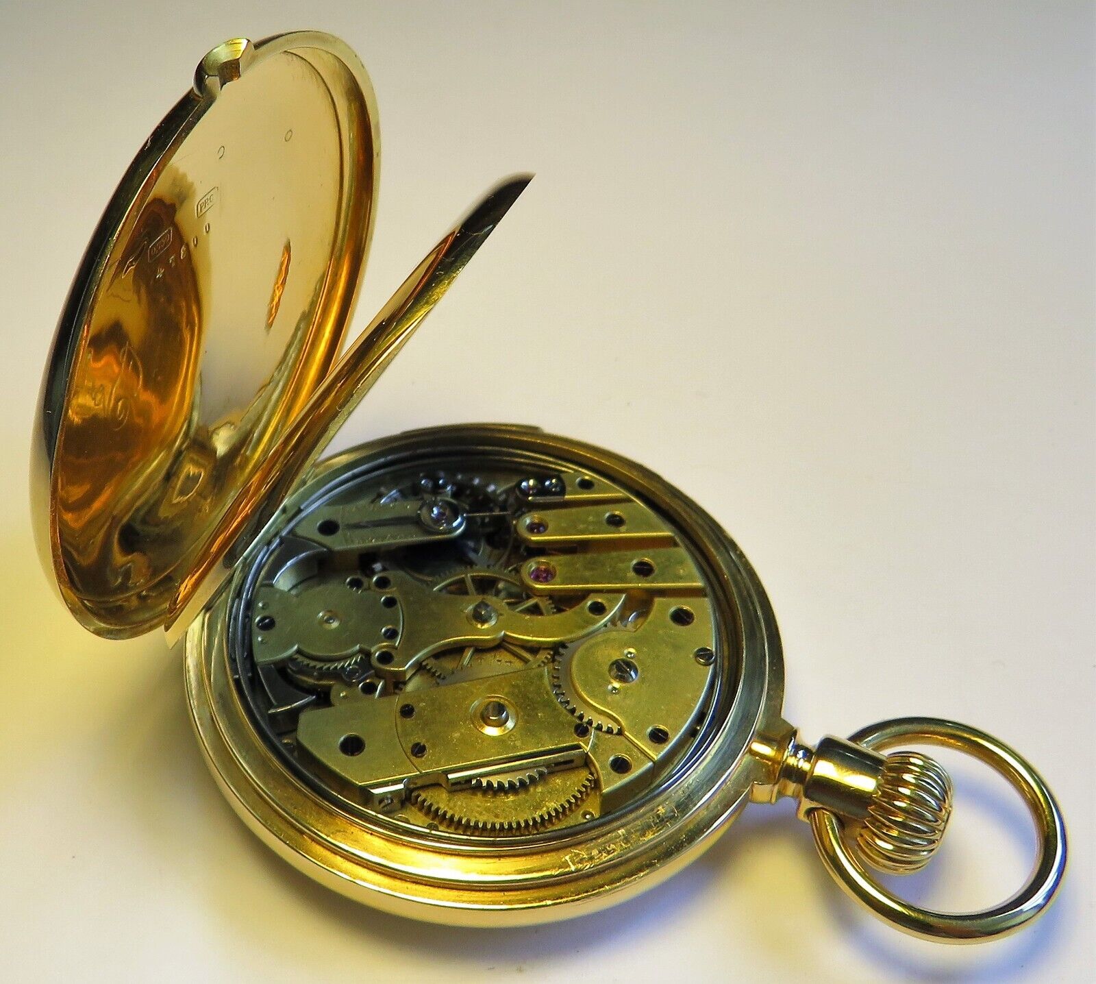 Patek Philippe & Co 750 18K Gold Viertel Repetition TU mit Zertifikat ca. 1870 - Sammler - Uhren