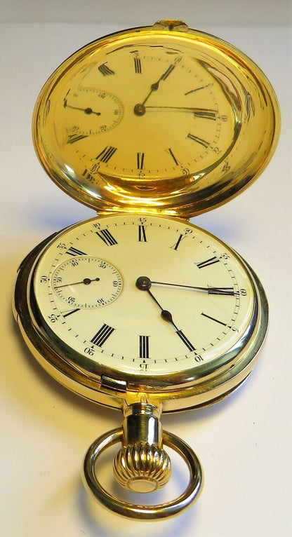 Patek Philippe & Co 750 18K Gold Viertel Repetition TU mit Zertifikat ca. 1870 - Sammler - Uhren