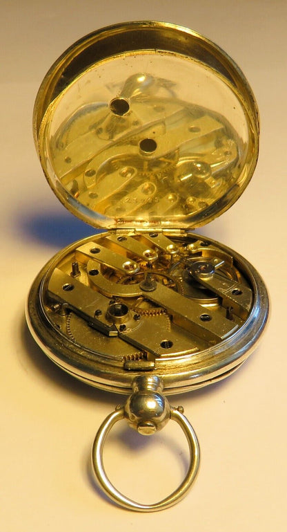 Patek Philippe & Co Cie Geneve Lepine massiv Silber Taschenuhr ca. 1860 - Sammler - Uhren