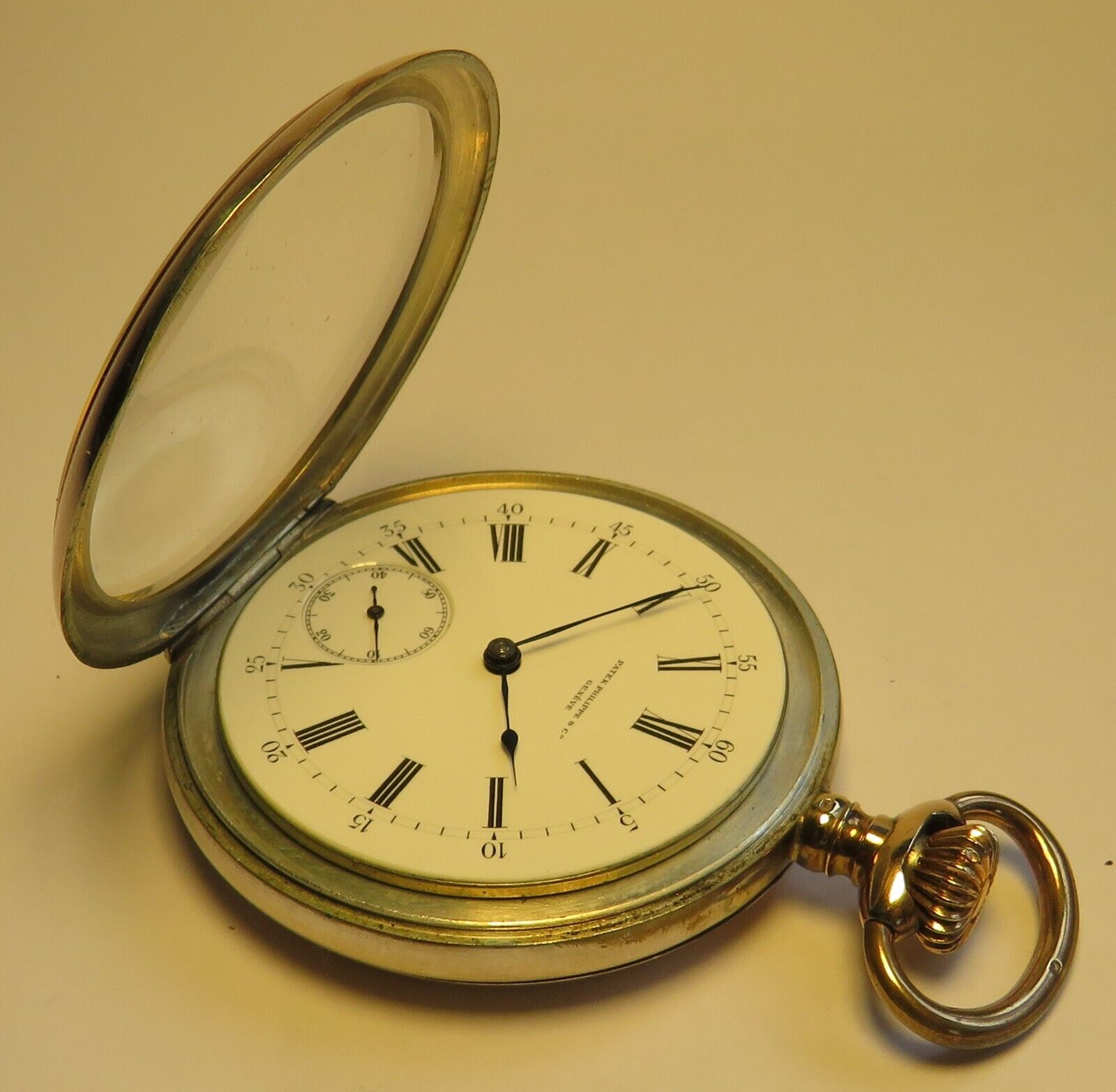 Patek Philippe & Co Geneve frühe 0,800 Silber Herren TU ca. 1870 Wolfsverzahnung - Sammler - Uhren