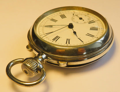 Paul Vuille Perret Seconde Morte 800 Silber B - Uhr Deck Watch Chronograph - Sammler - Uhren