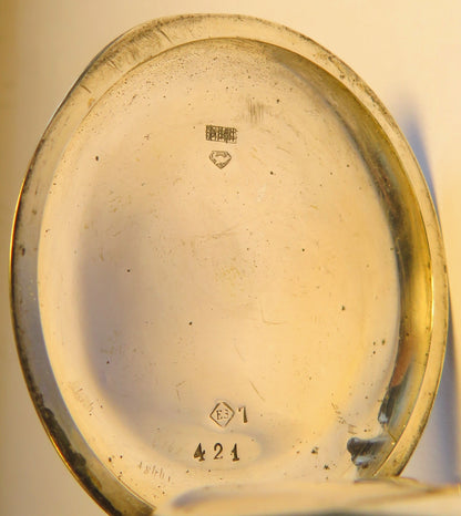 Paul Vuille Perret Seconde Morte 800 Silber B - Uhr Deck Watch Chronograph - Sammler - Uhren