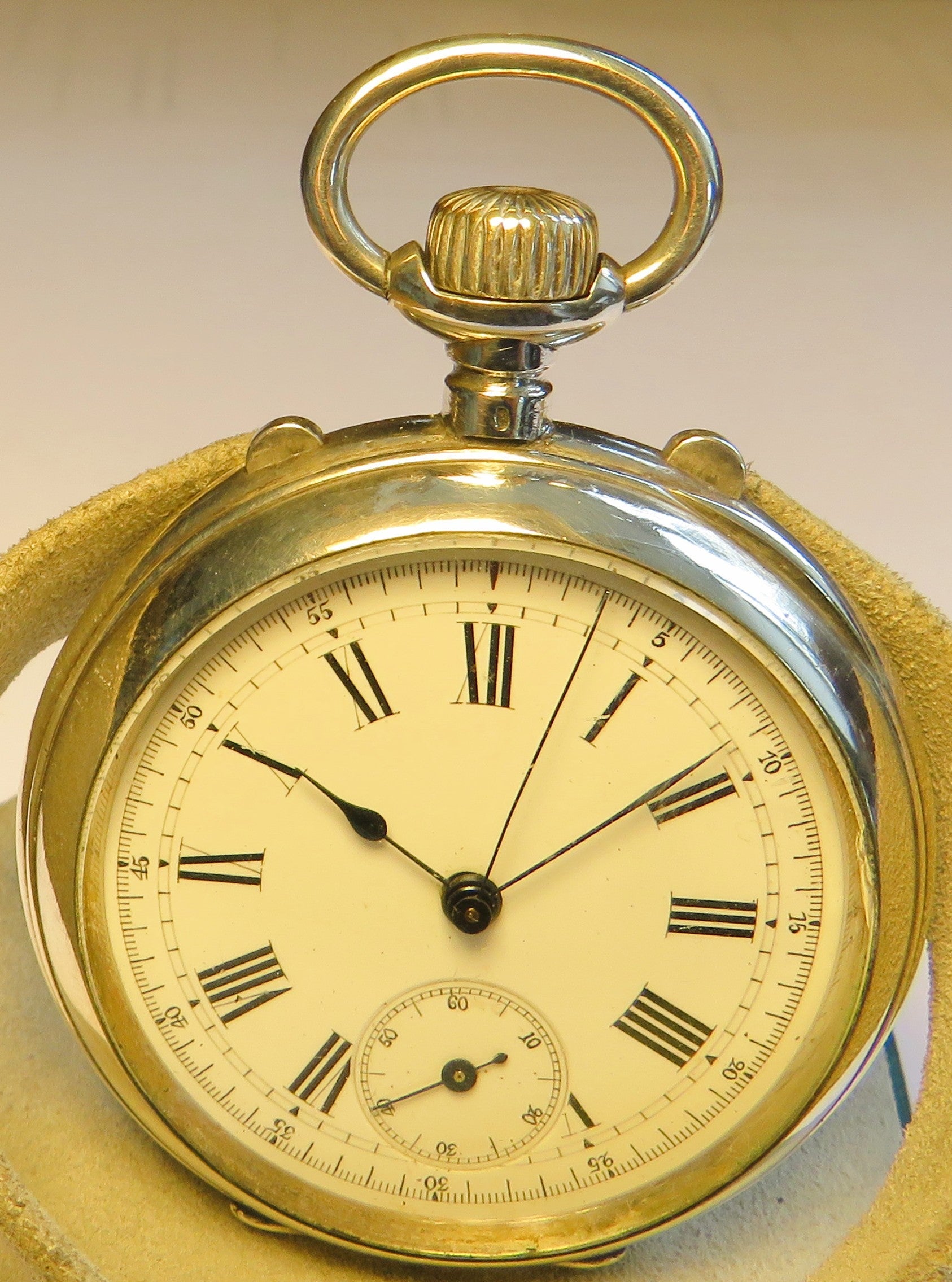 Paul Vuille Perret Seconde Morte 800 Silber B - Uhr Deck Watch Chronograph - Sammler - Uhren