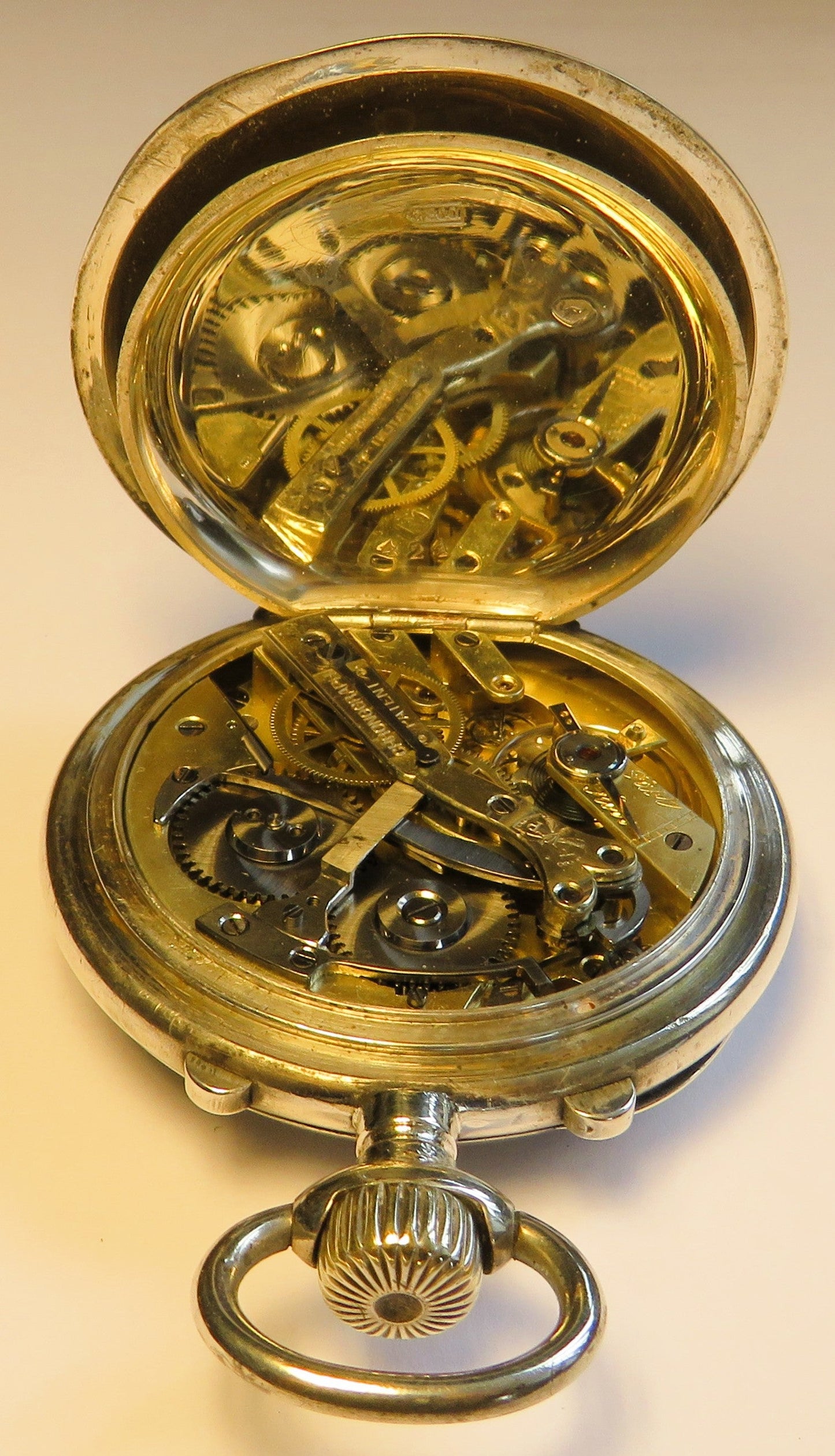 Paul Vuille Perret Seconde Morte 800 Silber B - Uhr Deck Watch Chronograph - Sammler - Uhren