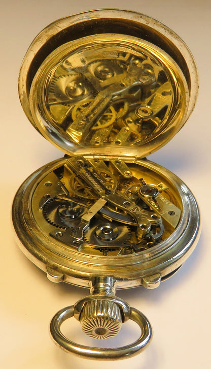 Paul Vuille Perret Seconde Morte 800 Silber B - Uhr Deck Watch Chronograph - Sammler - Uhren