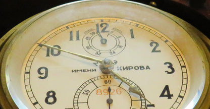 Poljot Kirowa Schiffs Marine Chronometer orig. Mahagoni Case - Sammler - Uhren