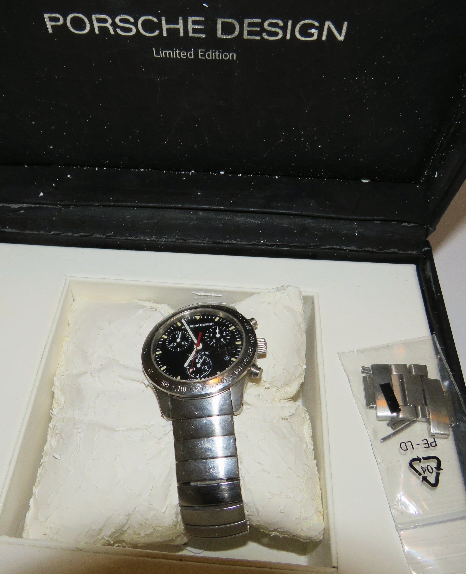 Porsche Design Eterna Chronograph Quarz Ref 6600.41 im Fullset OVP Papiere - Sammler - Uhren