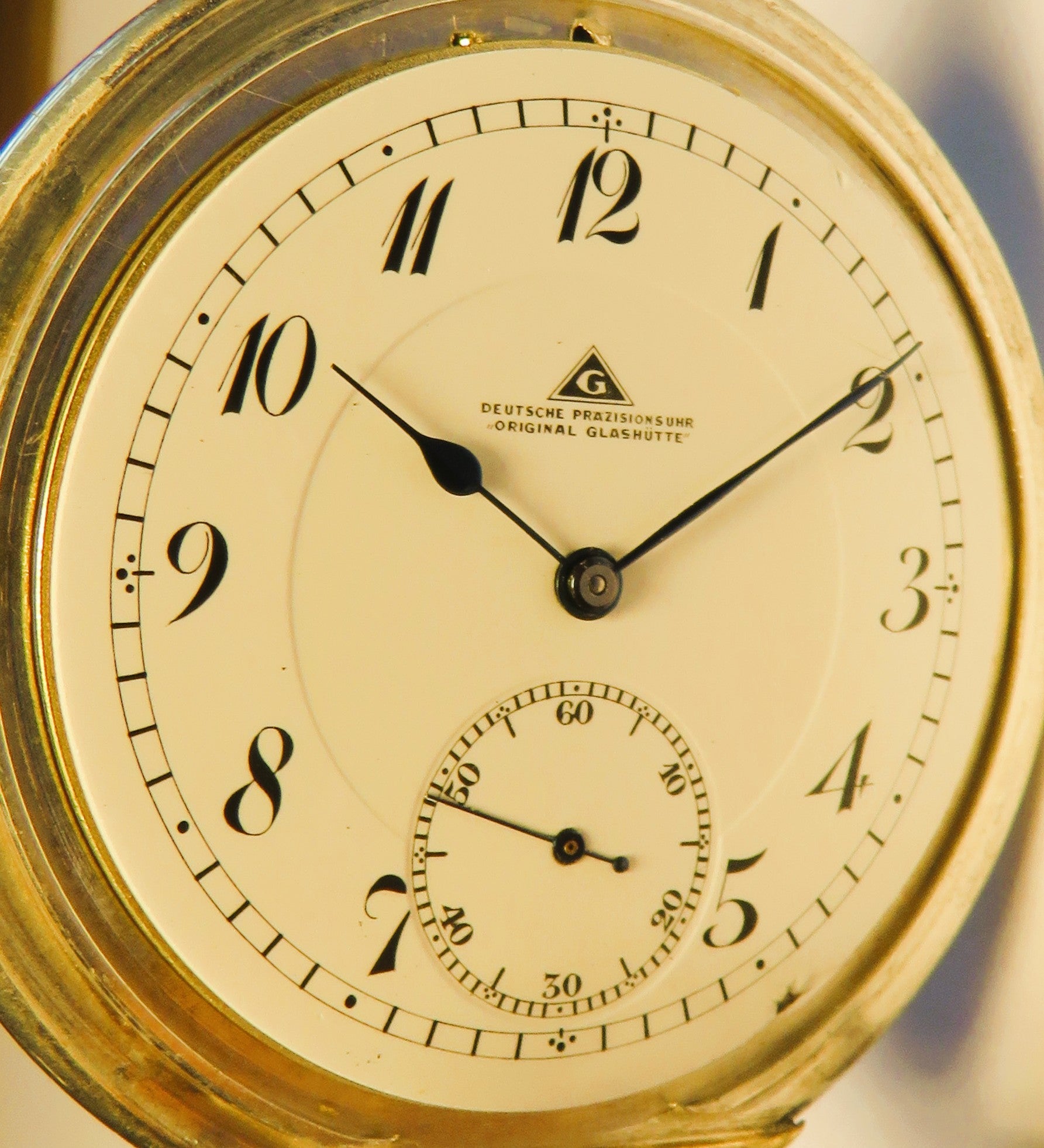 Präzisions Uhrenfabrik Glashütte Ernst Kasiske Herren Taschenuhr 900 Silber - Sammler - Uhren