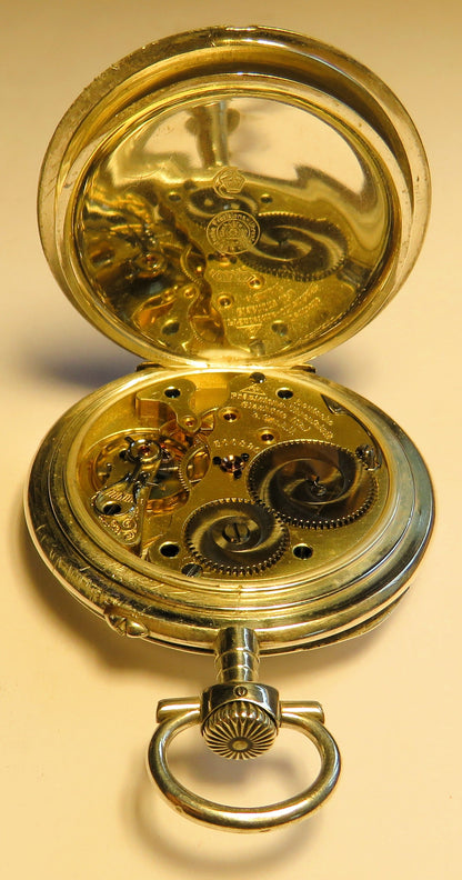 Präzisions Uhrenfabrik Glashütte Ernst Kasiske Herren Taschenuhr 900 Silber - Sammler - Uhren