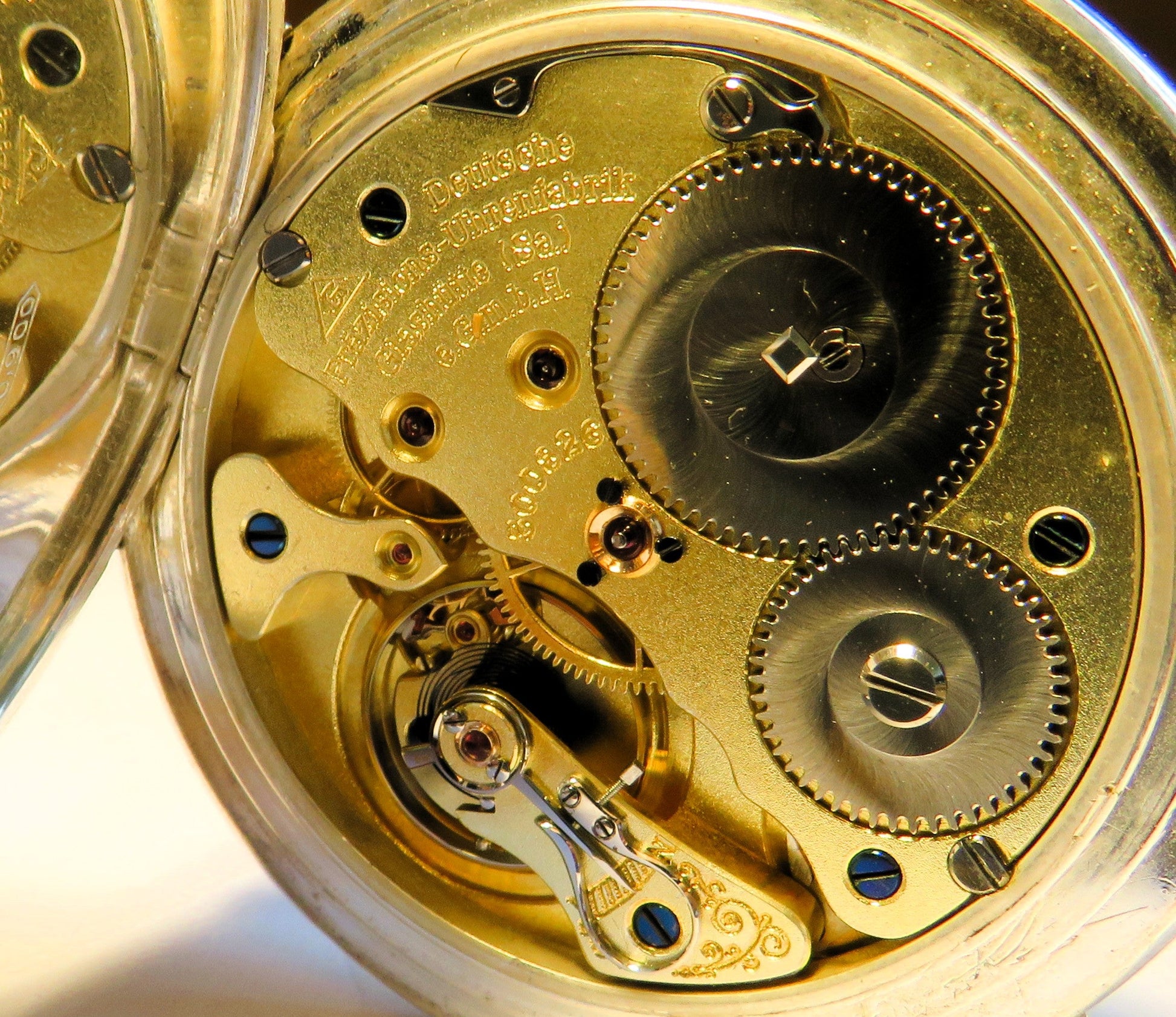 Präzisions Uhrenfabrik Glashütte Ernst Kasiske Herren Taschenuhr 900 Silber - Sammler - Uhren