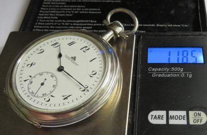 Präzisions Uhrenfabrik Glashütte Ernst Kasiske Herren Taschenuhr 900 Silber - Sammler - Uhren