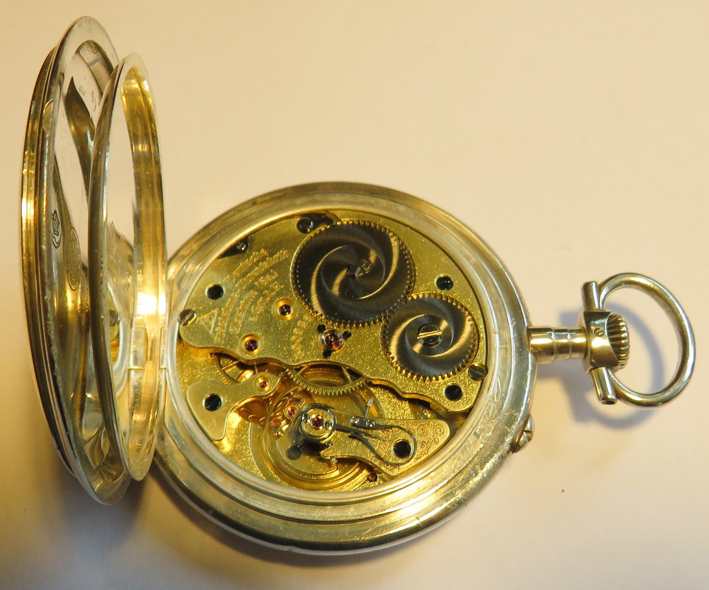 Präzisions Uhrenfabrik Glashütte Ernst Kasiske Herren Taschenuhr 900 Silber - Sammler - Uhren