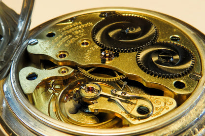 Präzisions Uhrenfabrik Glashütte Ernst Kasiske Herren Taschenuhr 900 Silber - Sammler - Uhren