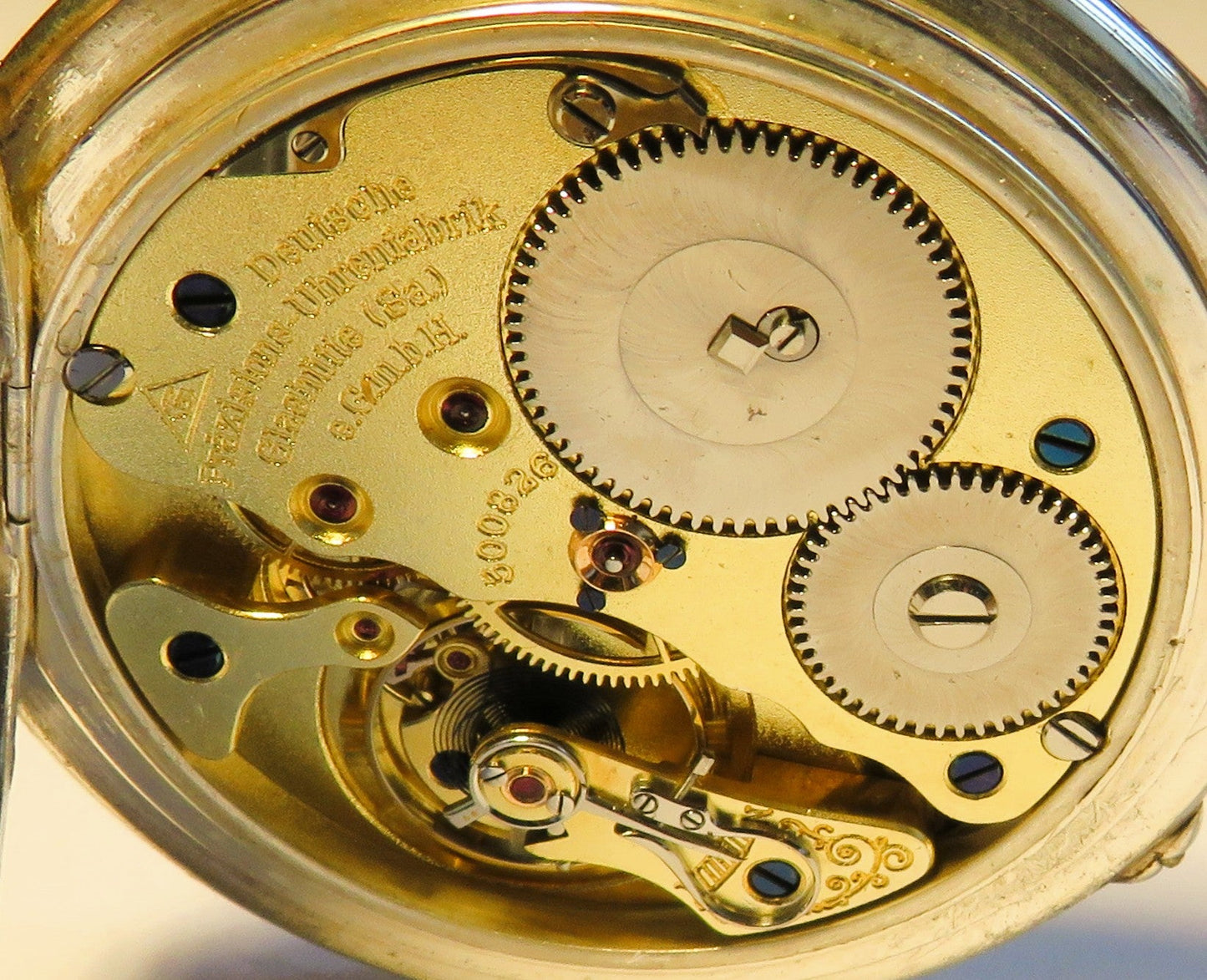 Präzisions Uhrenfabrik Glashütte Ernst Kasiske Herren Taschenuhr 900 Silber - Sammler - Uhren