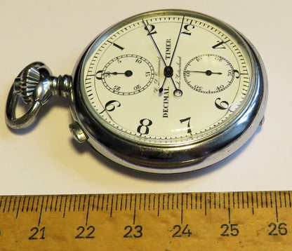 Racine Guinand Decimal Timer Rattrapante Split Seconds Schaltrad Chronograph - Sammler - Uhren