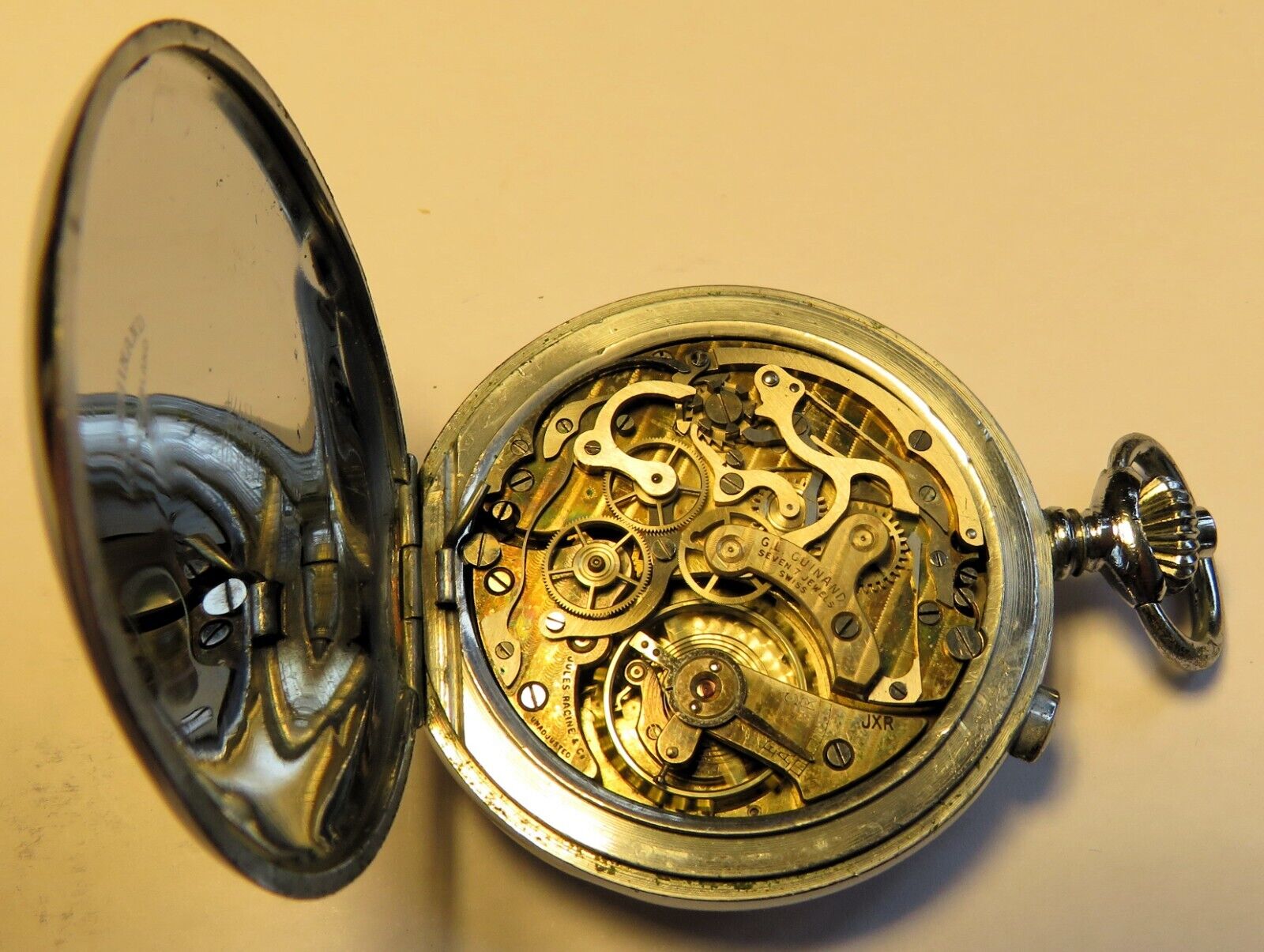 Racine Guinand Decimal Timer Rattrapante Split Seconds Schaltrad Chronograph - Sammler - Uhren