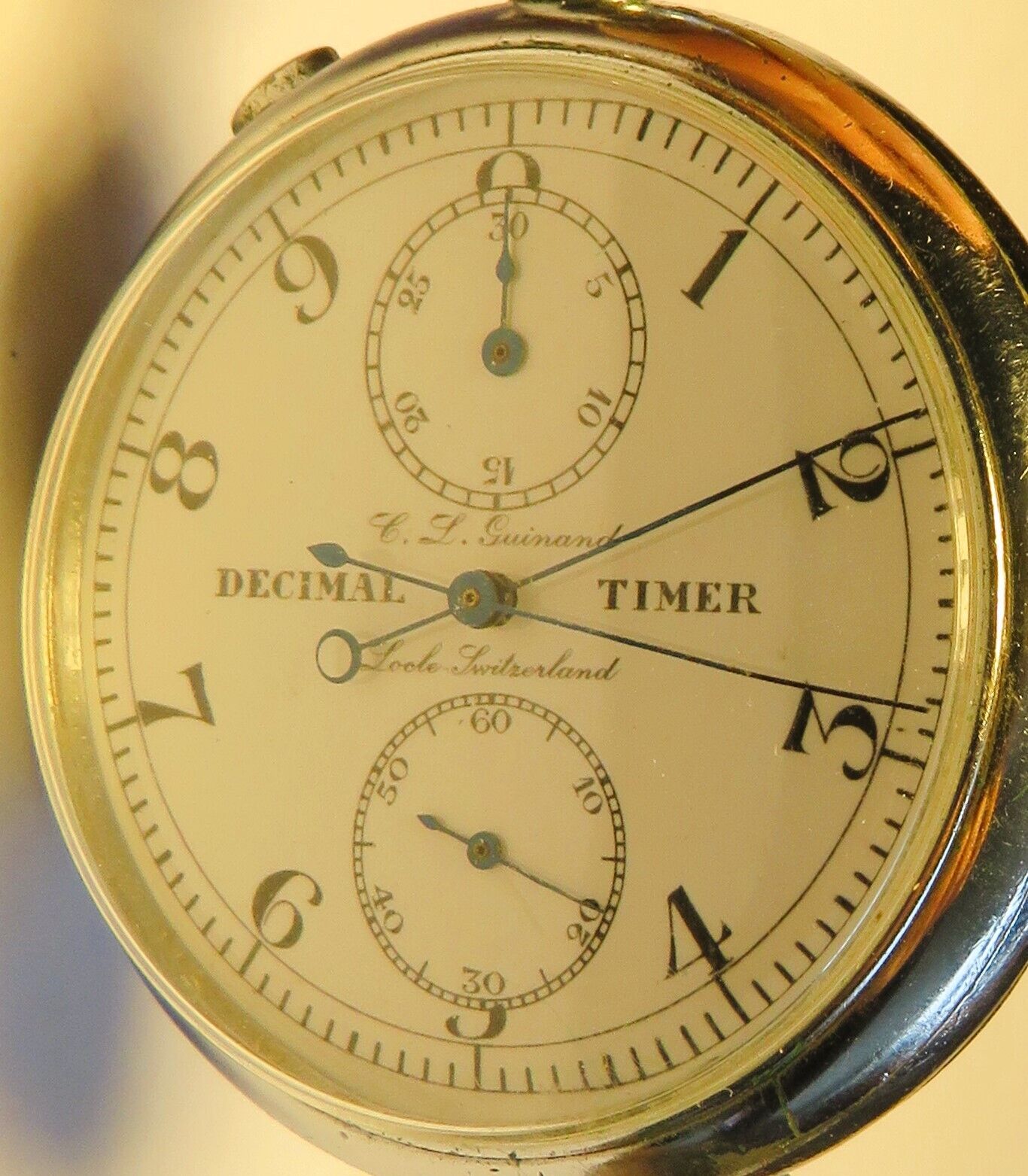 Racine Guinand Decimal Timer Rattrapante Split Seconds Schaltrad Chronograph - Sammler - Uhren