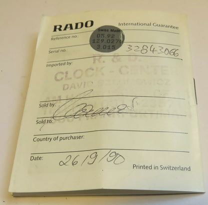 Rado Diastar Ceramica HAU Stahl Gold Quarz Fullset OVP 1.100, - Euro Goldwert - Sammler - Uhren