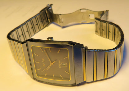 Rado Diastar Ceramica Herren Armbanduhr Stahl Gold Quarz in Luxus OVP - Sammler - Uhren