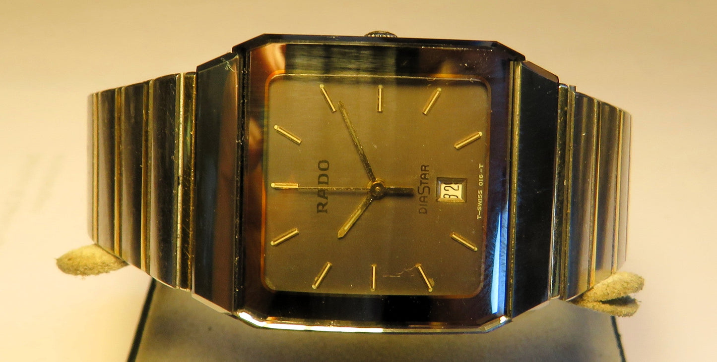 Rado Diastar Ceramica Herren Armbanduhr Stahl Gold Quarz in Luxus OVP - Sammler - Uhren