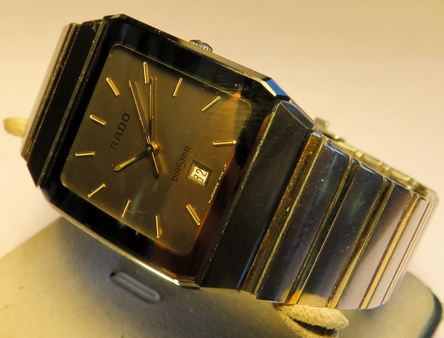 Rado Diastar Ceramica Herren Armbanduhr Stahl Gold Quarz in Luxus OVP - Sammler - Uhren