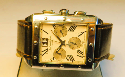 Raymond Weil Tango Luxus Großdatum Herren Chronograph Quarz Cal. Ronda 5040.B - Sammler - Uhren