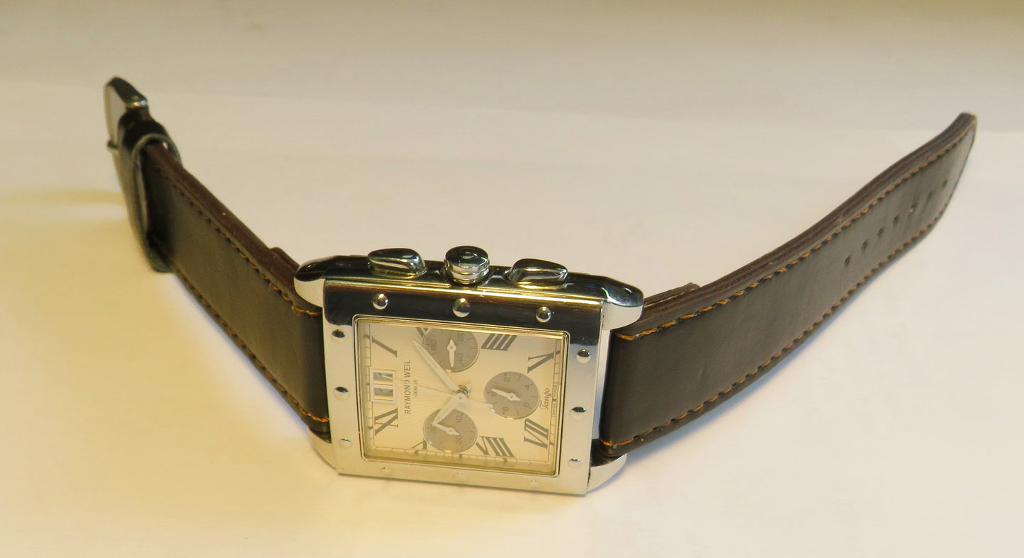 Raymond Weil Tango Luxus Großdatum Herren Chronograph Quarz Cal. Ronda 5040.B - Sammler - Uhren