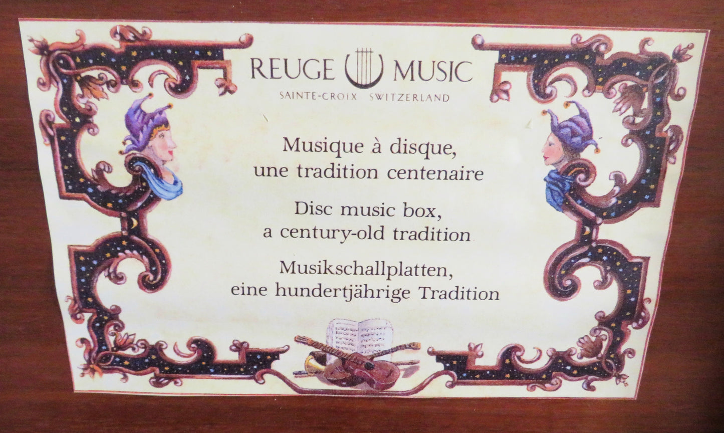 Reuge Disc Musik Box Spieluhr mit 14 Originalplatten Lochplatte Saint Croix - Sammler - Uhren