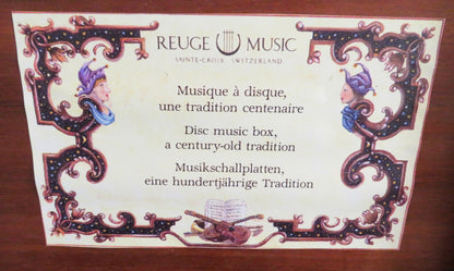 Reuge Disc Musik Box Spieluhr mit 14 Originalplatten Lochplatte Saint Croix - Sammler - Uhren
