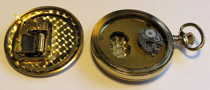 Reuge Swiss große - 50mm - Taschenuhr Musik Walzen Spielwerk Walzenspieluhr - Sammler - Uhren