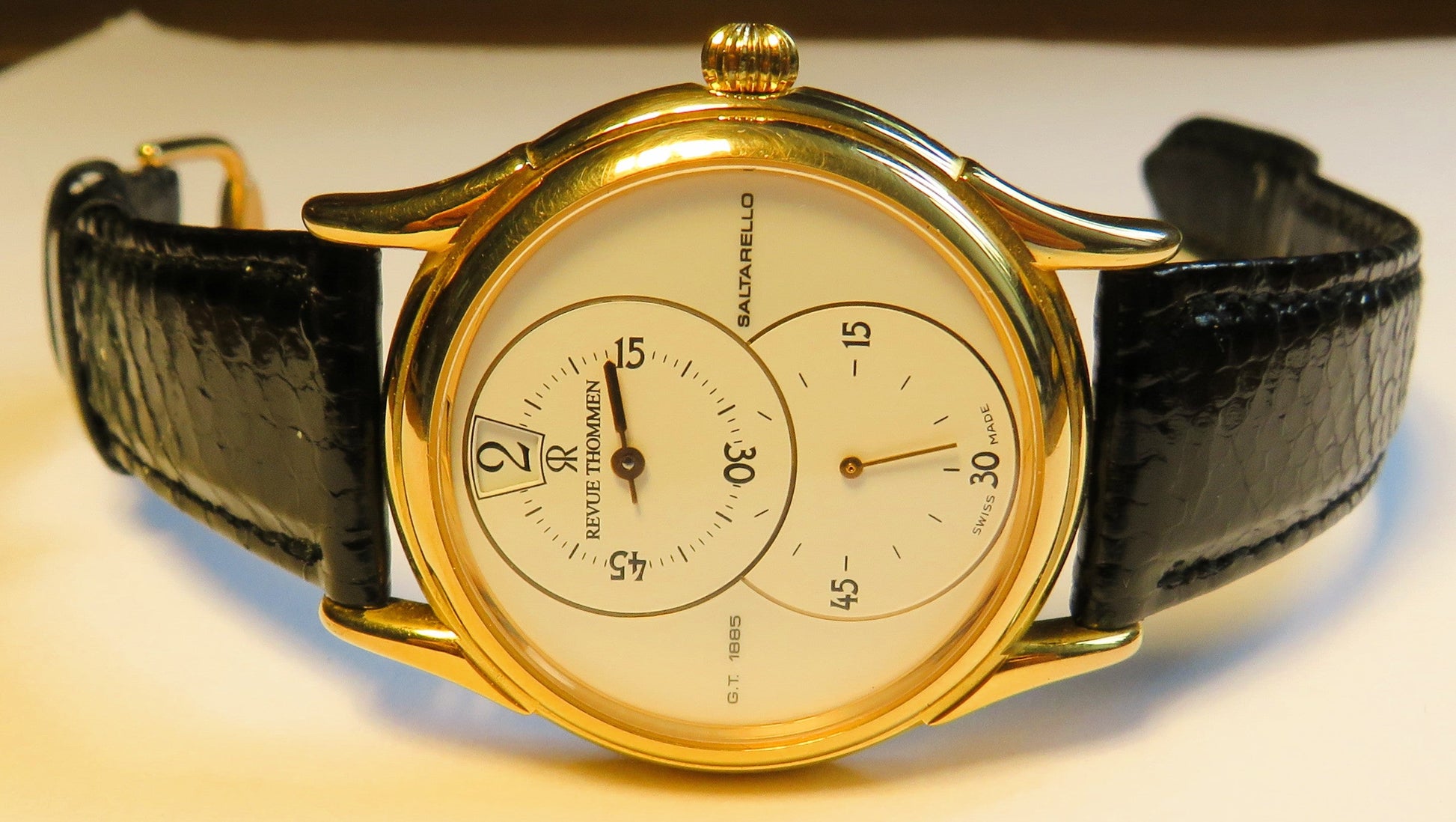 Revue Thommen Saltarello Regulator springende Sekunde Fullset OVP + Papiere - Sammler - Uhren