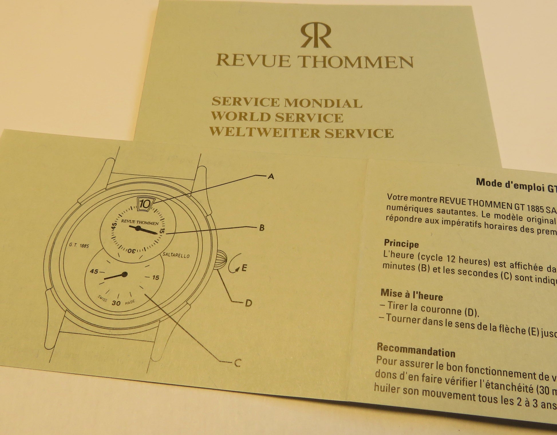 Revue Thommen Saltarello Regulator springende Sekunde Fullset OVP + Papiere - Sammler - Uhren