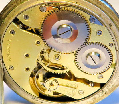 Rhetia einmalig signierte K & K Kaiserliche Dienstuhr Eisenbahner Uhr Österreich - Sammler-Uhren