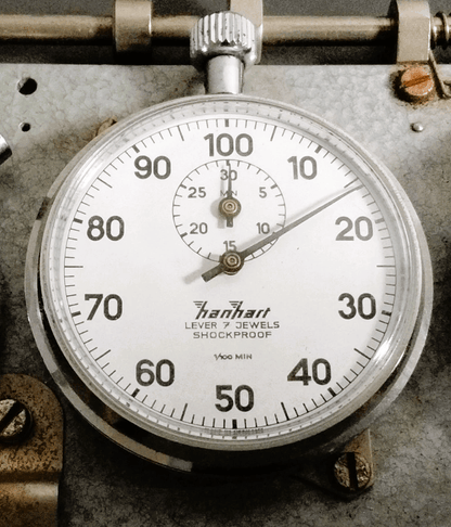 Robotimer Rallye orig. Hanhart Additionsstopper seltene 5 Stoppuhren orig. Gurt - Sammler - Uhren