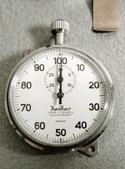 Robotimer Rallye orig. Hanhart Additionsstopper seltene 5 Stoppuhren orig. Gurt - Sammler - Uhren