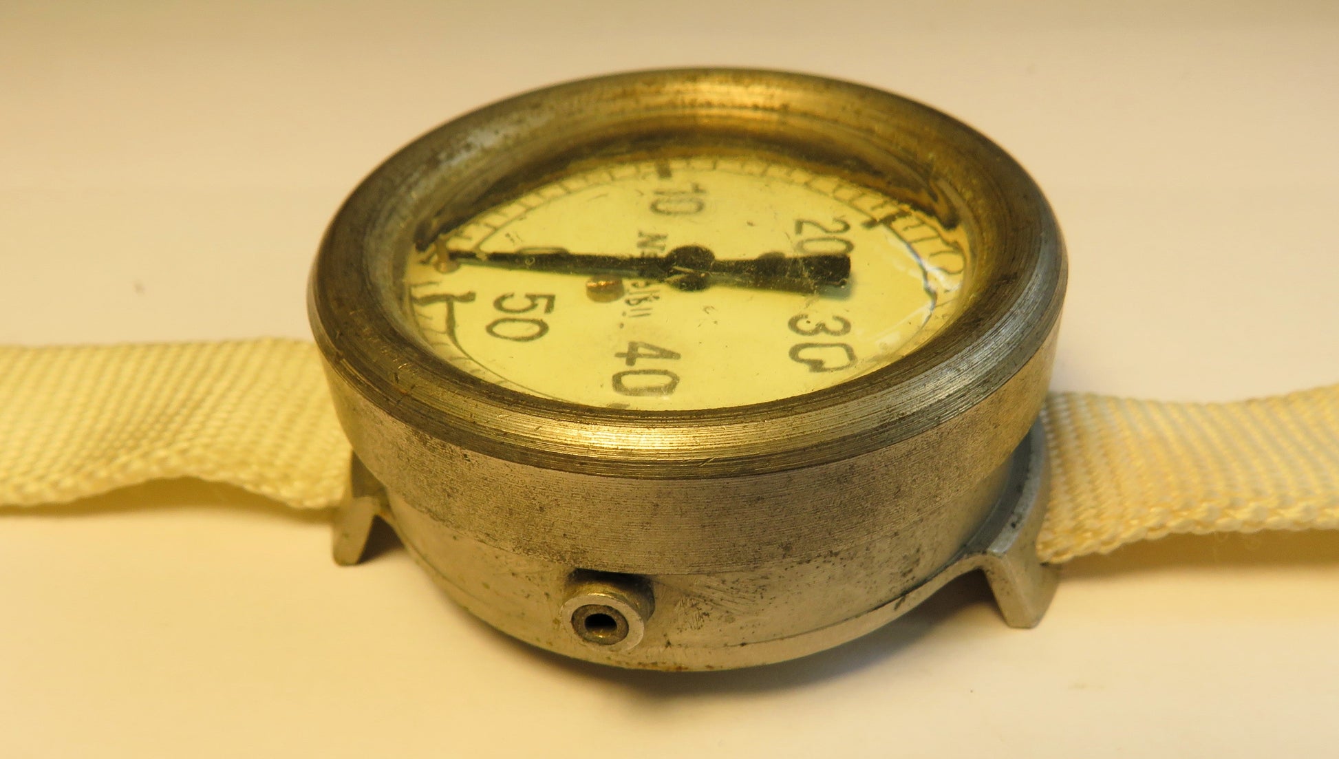 Russischer CCCP Kampftaucher Tiefenmesser 2. Weltkrieg an Originalband verm. 50m - Sammler - Uhren