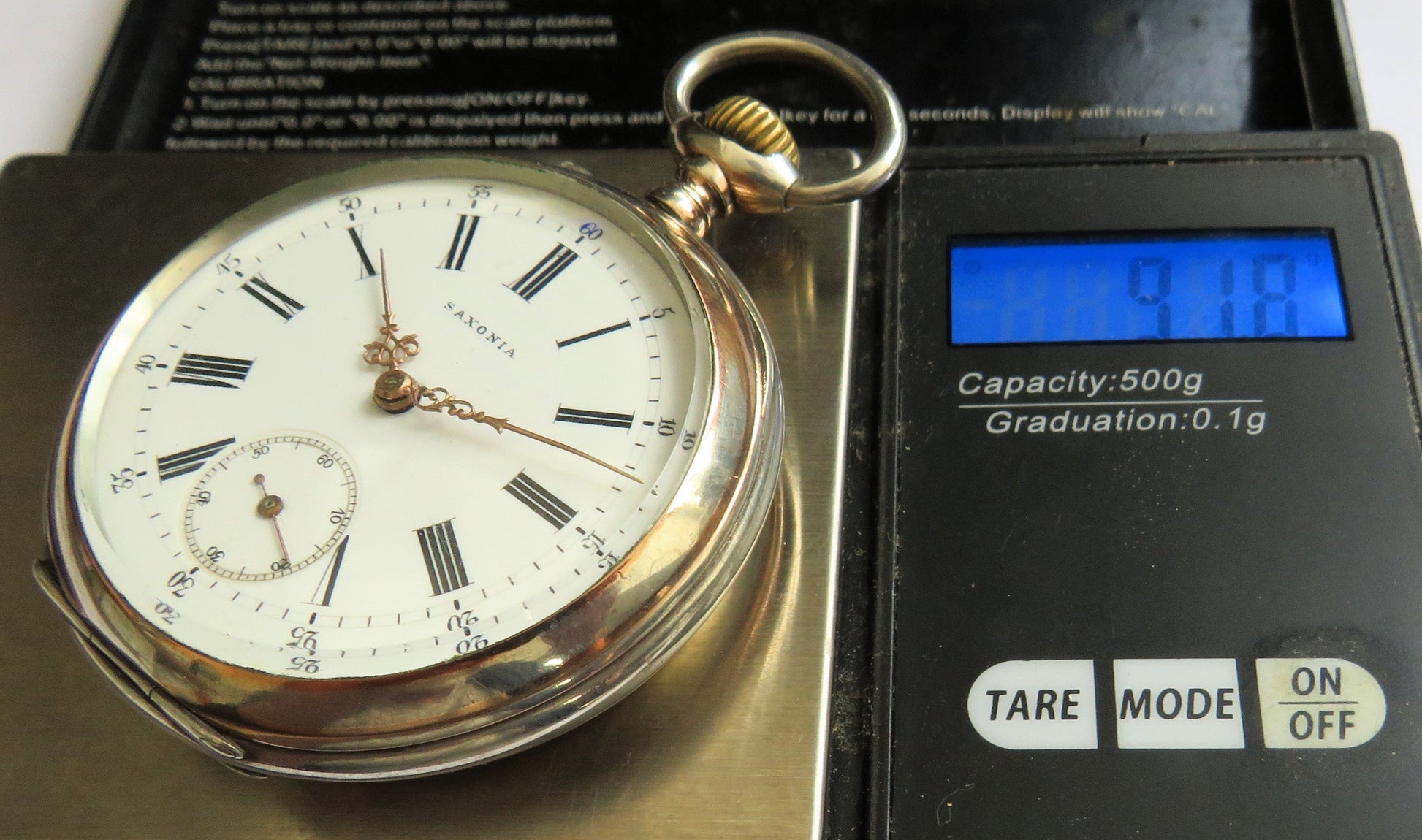 Saxonia Dresden Gruna Költzsch große 800 Silber Herren Taschenuhr ca. 1920 - Sammler - Uhren