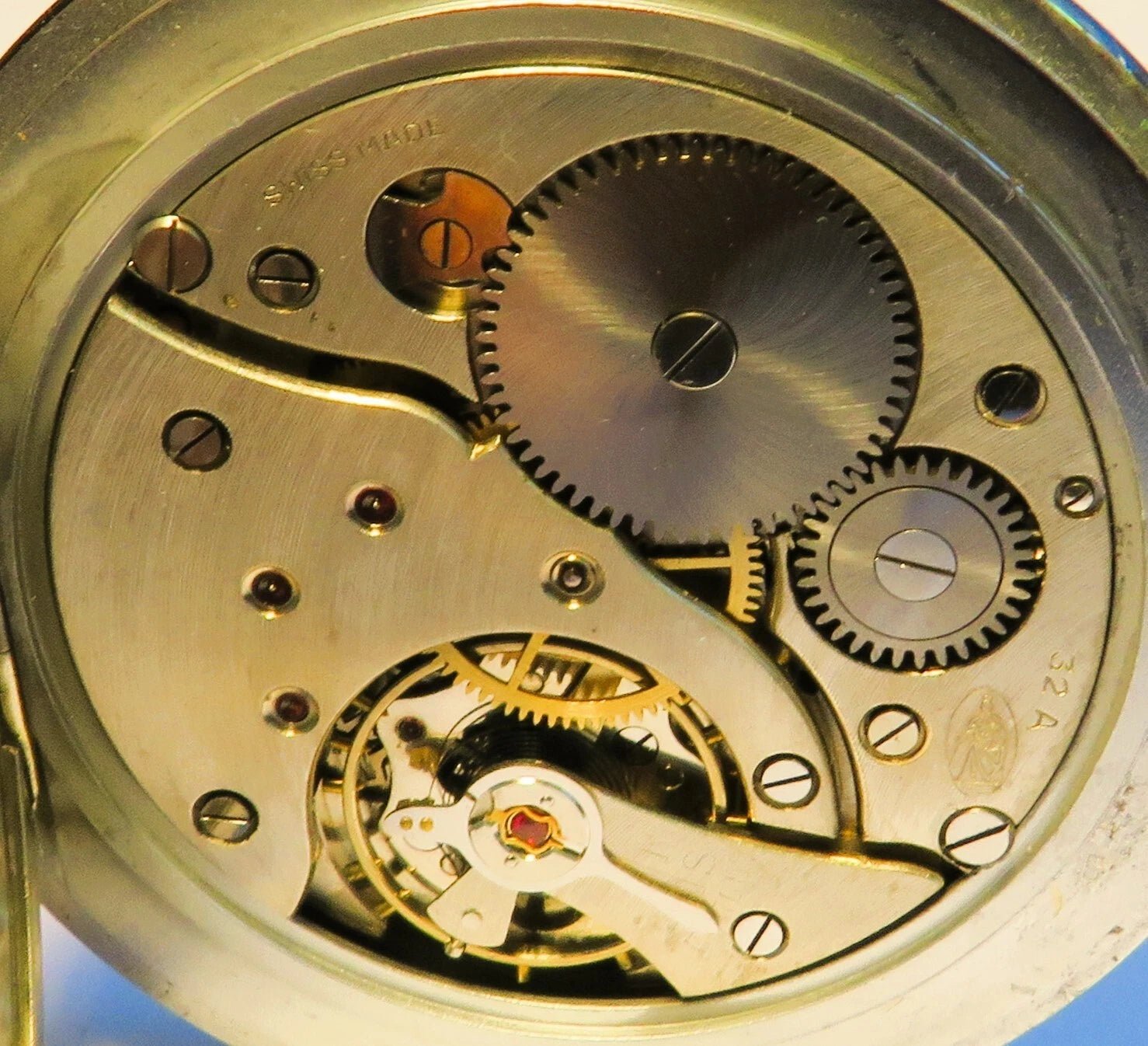 Saxonia Dresden Gruna Költzsch große Eisenbahneruhr ca. 1920 - Sammler - Uhren