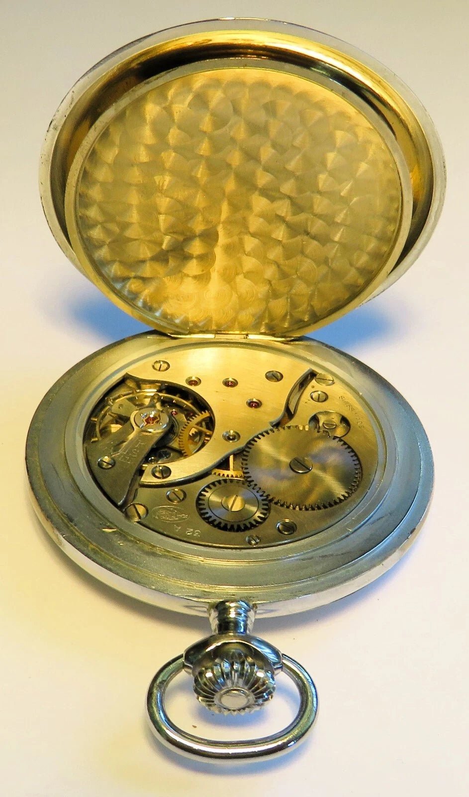 Saxonia Dresden Gruna Költzsch große Eisenbahneruhr ca. 1920 - Sammler - Uhren
