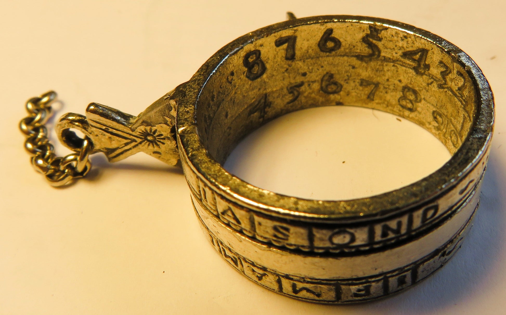 Seltene Bauern Ring Sonnenuhr E. Q. Asam 1718 funktionstüchtig antike Replika - Sammler - Uhren