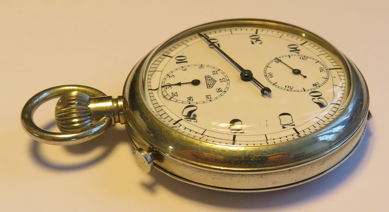 Seltene orig. Ed Heuer Biel Stoppuhr Rattrapante pre TAG ca. 1960 Chronograph - Sammler - Uhren